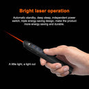 XM930 2.4GHz Wireless Laser PowerPoint Page Turning Pen Multimedia Wireless Presentation Projection Pen with USB Receiver, Support Low Battery Remind, Remote Control Distance: 100m(Black)