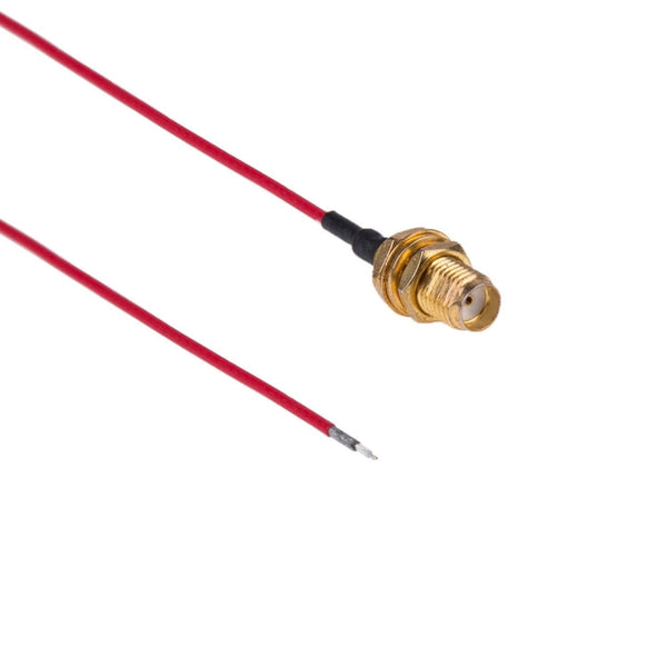 SMA Female Nut Bulkhead Pigtail RF Jumper 1.13mm Cable for PCB Board, Length: 15cm(Red)