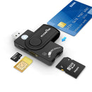 ROCKETEK CR310 USB 3.0 + TF Card + SD Card + SIM Card + Smart Card Multi-function Card Reader