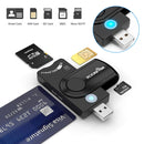 ROCKETEK CR310 USB 3.0 + TF Card + SD Card + SIM Card + Smart Card Multi-function Card Reader