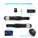 ROCKETEK CR310 USB 3.0 + TF Card + SD Card + SIM Card + Smart Card Multi-function Card Reader