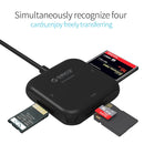 ORICO CRS31A 4 in 1 TF / SD / MS / CF Card to 5Gbps USB 3.0 Multi-function Smart Card Reader with 30cm USB Cable & LED Indicator