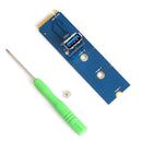 USB 3.0 NGFF M.2 to PCI-E X16 Slot Converter Card with Screwdriver(Blue)