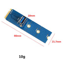 USB 3.0 NGFF M.2 to PCI-E X16 Slot Converter Card with Screwdriver(Blue)