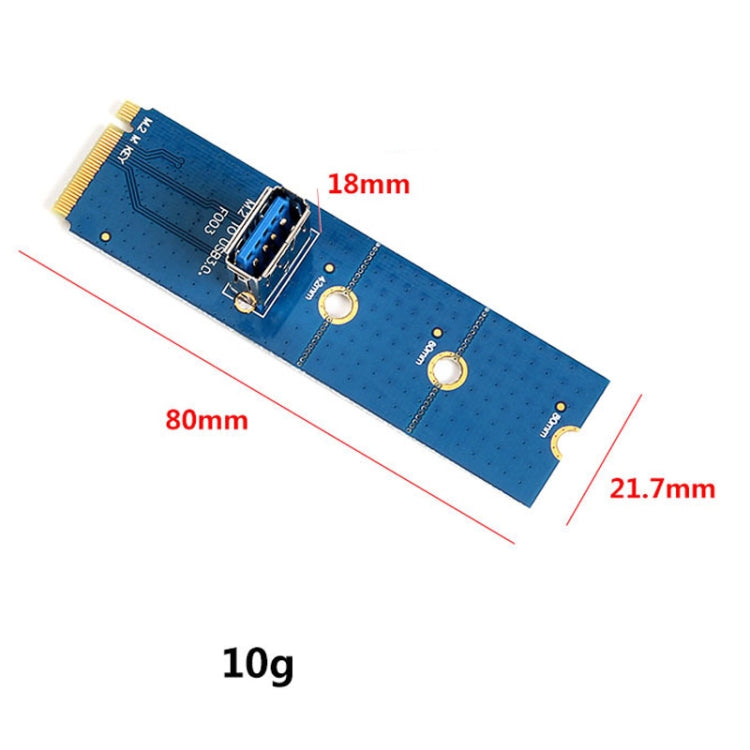 USB 3.0 NGFF M.2 to PCI-E X16 Slot Converter Card with Screwdriver(Blue)