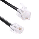 4 Core Male to Male RJ11 Spring Style Telephone Extension Coil Cable Cord Cable, Stretch Length: 2m(Black)