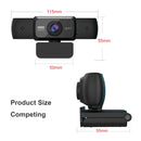 HXSJ S5 1080P Adjustable HD Video Webcam PC Camera with Microphone(Black)