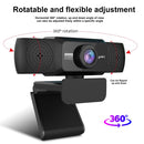 HXSJ S5 1080P Adjustable HD Video Webcam PC Camera with Microphone(Black)