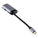 Type-C / USB-C Male to RJ45 Female + Type-C / USB-C Female + USB Female Adapter Converter