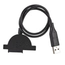 Slim SATA 13 Pin Female to USB 2.0 Adapter Converter Cable for Laptop ODD CD DVD Optical Drive, Cable Length: about 45cm