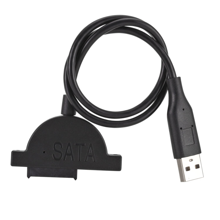 Slim SATA 13 Pin Female to USB 2.0 Adapter Converter Cable for Laptop ODD CD DVD Optical Drive, Cable Length: about 45cm