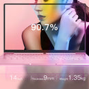F20 Laptop, 14 inch, 12GB+512GB, Windows 10 OS, Intel Celeron N5095 Quad Core 2.0-2.9GHz, Support TF Card & Bluetooth & WiFi, US Plug(Rose Gold)