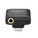 BOYA OA-1 USB-C / Type-C Male to Female 3.5mm Microphone Audio Adapter for DJI OSMO ACTION