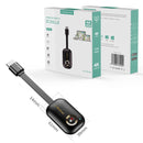 MiraScreen G9 Plus 4K 2.4G WiFi Wireless Display Dongle HDMI TV Stick for Windows & Android & iOS & Mac OS, Support New iOS(Black)