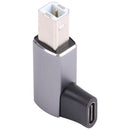 USB-C / Type C Female to USB 2.0 B MIDI Male Adapter for Electronic Instrument / Printer / Scanner / Piano (Grey)