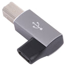 USB-C / Type C Female to USB 2.0 B MIDI Male Adapter for Electronic Instrument / Printer / Scanner / Piano (Grey)