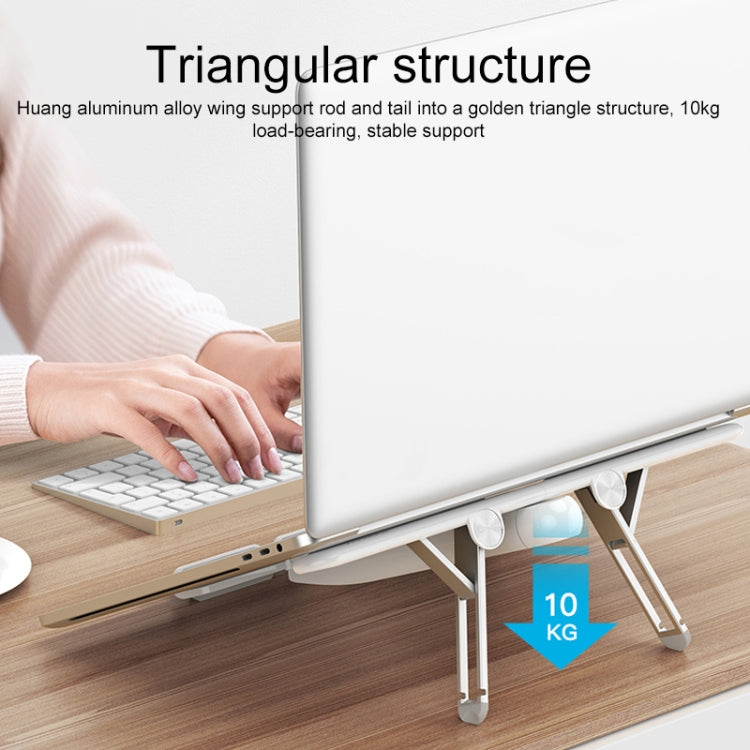 MOMAX KH2 FOLD STAND Elite Aircraft Computer Folding Holder Bracket (White)