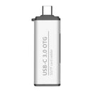 ADS-103 3 in 1 Type-C Male to USB 3.0 Female + SD / TF Card Slots OTG Adapter SD / TF Card Reader (Silver)