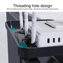 Computer Monitor Router Storage Bracket Television Set-top Box Shelf (White)