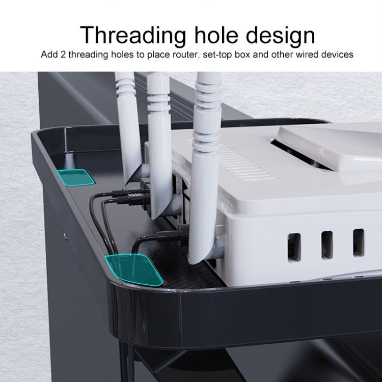 Computer Monitor Router Storage Bracket Television Set-top Box Shelf (White)