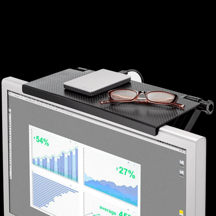 Television Computer Monitor Shelf Remote Control Set-top Box Storage Bracket (Black)