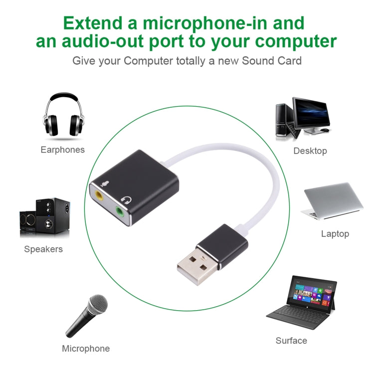 HIFI Magic Voice 7.1CH USB Sound Card (Black)