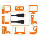 3m 1920x1080P HDMI to HDMI 1.4 Version Cable Connector Adapter
