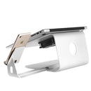 SOPI ZJ-001 Aluminum Cooling Stand with Phone Holder & Cool Fan for Laptop, Suitable for Mac Air, Mac Pro, iPad, and Other Laptops(Silver)