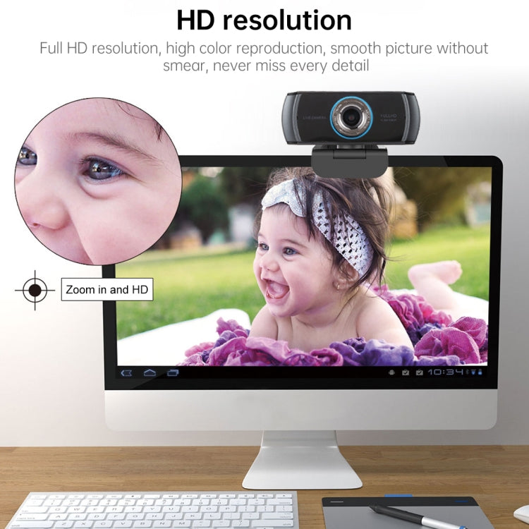 HD USB Stream Camera Webcam with Microphone