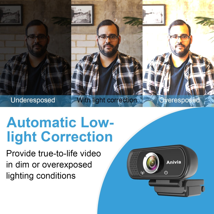 W5 HD 1080P USB Fixed Focus Camera With Mic