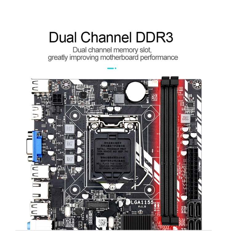 H61M 16G DDR3 x 2 All Solid State Motherboard