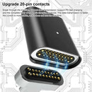 Straight USB-C / Type-C 3.1 Male to USB-C / Type-C 3.1 Female 20 Pin Magnetic Adapter (Grey)