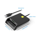 Rcoketek CR301 Smart CAC Card Reader USB 2.0 Bank Card SIM Card Tax Reader (Black)
