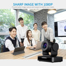 FEELWORLD USB10X 10X Optical Zoom 1080P USB PTZ Video Conference Camera, EU and US Plug(Black)