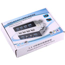 3.5 inch Floppy Expansion Bay Front Panel 4 Ports USB 2.0 HUB Adapter Connector(Black)