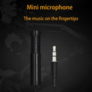 Yanmai SF555 Mini Professional 3.5mm Jack Studio Stereo Condenser Recording Microphone, Cable Length: 1.5m, Compatible with PC and Mac for Live Broadcast Show, KTV, etc.(Black)