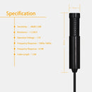 Yanmai SF555B Mini Professional USB 2.0 Studio Stereo Condenser Recording Microphone, Cable Length: 1.5m, Compatible with PC and Mac for Live Broadcast Show, KTV, etc.(Black)