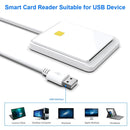 Rocketek CR317 USB 2.0 SIM / ID / CAC Smart Card 2 in 1 Card Reader (White)