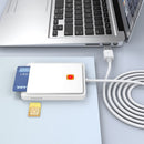 Rocketek CR317 USB 2.0 SIM / ID / CAC Smart Card 2 in 1 Card Reader (White)