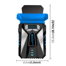 Ice Troll 5 COOLCOLD Portable Laptop Cooling Fan Air Cooler Speed Adjustable High Performance Notebook Fan Cooler Controller, AC 220V(Black)