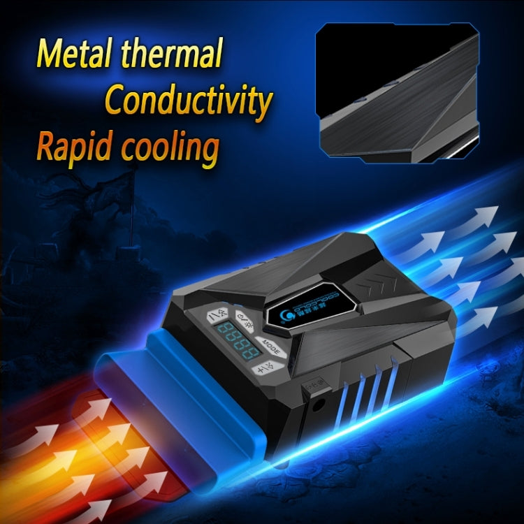 Ice Troll 5 COOLCOLD Portable Laptop Cooling Fan Air Cooler Speed Adjustable High Performance Notebook Fan Cooler Controller, AC 220V(Black)