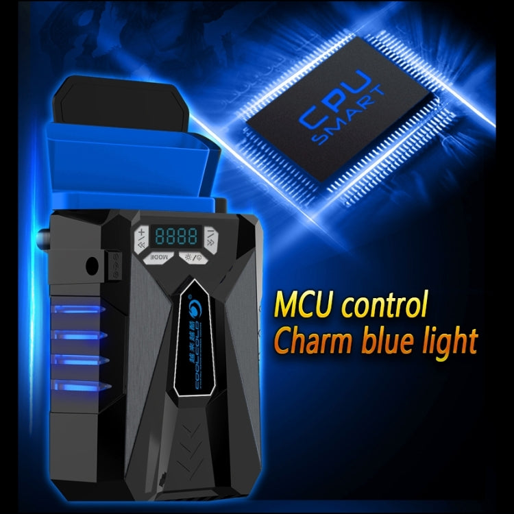 Ice Troll 5 COOLCOLD Portable Laptop Cooling Fan Air Cooler Speed Adjustable High Performance Notebook Fan Cooler Controller, AC 220V(Black)