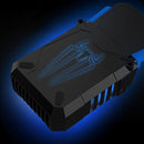 Ice Troll 5 COOLCOLD Portable Laptop Cooling Fan Air Cooler Speed Adjustable High Performance Notebook Fan Cooler Controller, AC 220V(Black)