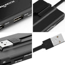 Rocketek SCR8 USB2.0 SIM / SD / TF / M2 / MS / Smart Card Reader (Black)