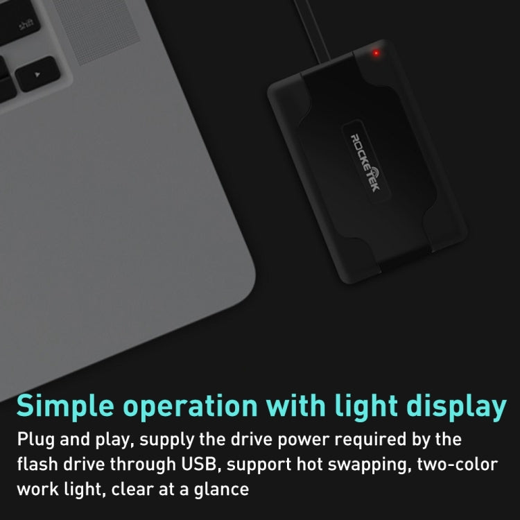Rocketek SCR8 USB2.0 SIM / SD / TF / M2 / MS / Smart Card Reader (Black)