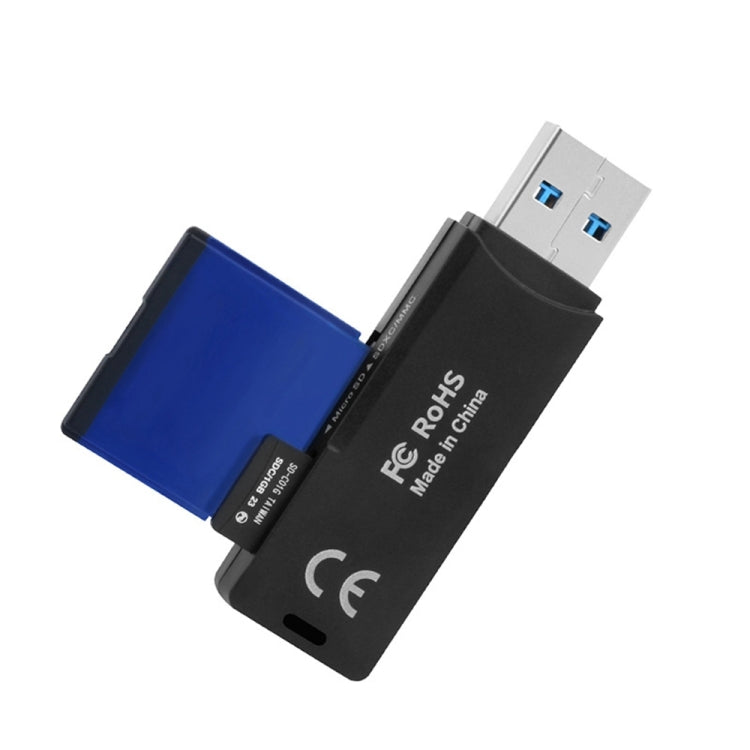 Rocketek CR11 High Speed USB3.0 2 in 1 SD / TF Card Reader (Black)