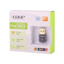 EDUP EP-AC1619 Mini Wireless USB 600Mbps 2.4G / 5.8Ghz 150M+433M Dual Band WiFi Network Card for Nootbook / Laptop / PC(Black)