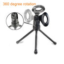 Yanmai SF666 Professional Condenser Sound Recording Microphone with Tripod Holder, Cable Length: 1.3m, Compatible with PC and Mac for Live Broadcast Show, KTV, etc.(Gold)
