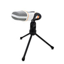 Yanmai SF666 Professional Condenser Sound Recording Microphone with Tripod Holder, Cable Length: 1.3m, Compatible with PC and Mac for Live Broadcast Show, KTV, etc.(White)