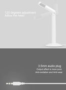 Yanmai SF-950 120 Degree Rotation Head 3.5mm Jack Studio Stereo Recording Microphone, Cable Length: 1.3m, Compatible with PC and Mac for Live Broadcast Show, KTV, etc.(White)